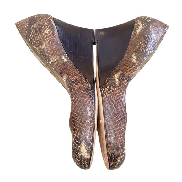 LK Bennett Shoes - LK Bennett London python print taupe wedge round toe slip on shoes EU 40/10